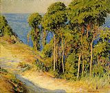 Joseph Decamp Canvas Paintings - Trees Along the Coast